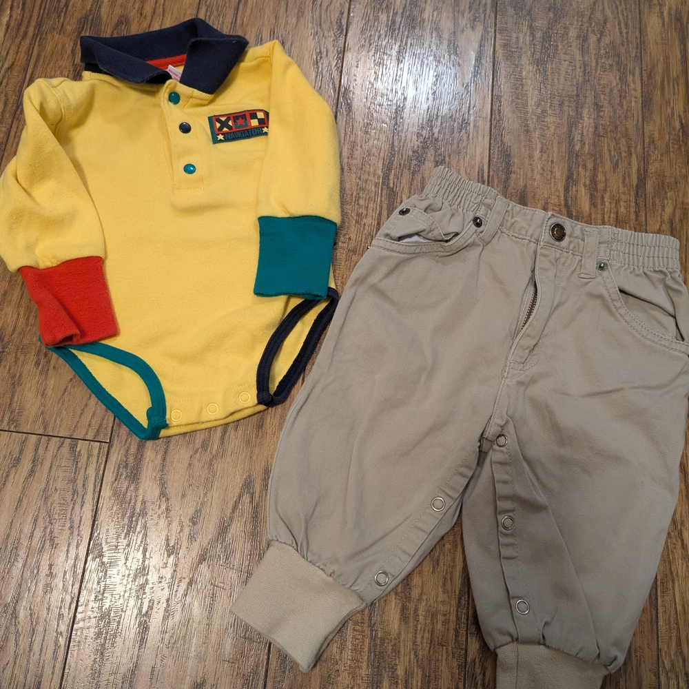 Vintage Rainbow Tag Gymboree Bodysuit And Gymbosport Pants